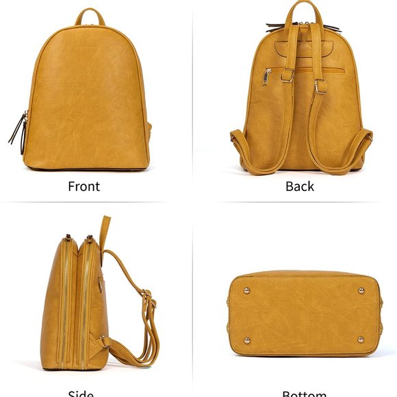 Women Backpack Purse Leather Ladies Travel School main image 5